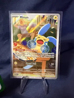 The Pokemon Company Minun 194/182 SV04 Paradox Rift Holo Illustration Rare - Image 1