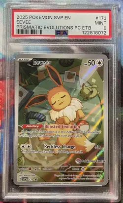 PSA 9 Pokemon Center Eevee #173 2025 SV Black Star Promos - Image 1