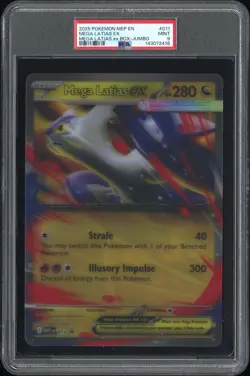2025 POKEMON MEP EN-ME BLACK STAR PROMO JUMNO #011 MEGA LATIAS EX PSA 9 - Image 1
