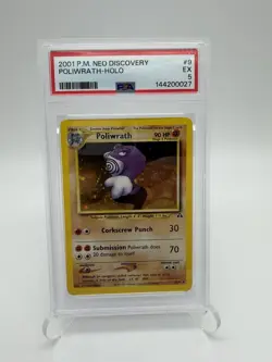 Swirl 2001 Pokemon Neo Discovery Poliwrath PSA 5 With Swirl - Image 1