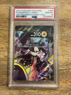 GRADED PSA 10 2023 Pokemon SWSH BSP FA/Morpeko V-Union CRZ #287 - Image 1