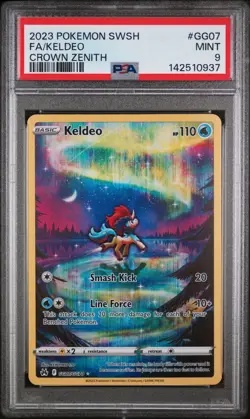 2023 POKEMON SWORD & SHIELD CROWN ZENITH #GG07 FULL ART/KELDEO PSA 9 - Image 1
