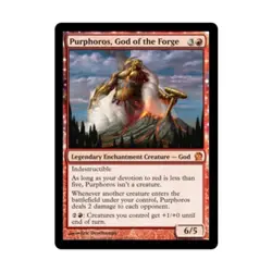 WOTC MtG Theros Purphoros, God of the Forge (MR) EX - Image 1