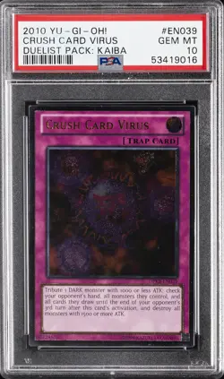 2010 YU-GI-OH! DUELIST PACK: KAIBA #EN039 CRUSH CARD VIRUS PSA 10 - Image 1