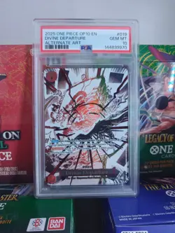 2025 ONE PIECE OP10-ROYAL BLOOD ALTERNATE ART #019 DIVINE DEPARTURE PSA 10 - Image 1