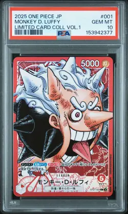 2025 ONE PIECE JAPANESE LIMITED CARD COLLECTION VOL.1 MONKEY D. LUFFY PSA 10 - Image 1