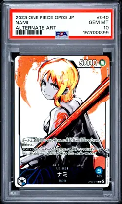 2023 ONE PIECE JAPANESE OP03-PILLARS OF STRENGTH ALTERNATE ART #040 NAMI PSA 10 - Image 1