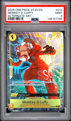 2026 ONE PIECE STARTER DECK ST29-EGGHEAD ALTERNATE ART MONKEY D. LUFFY PSA 9 - Image 1