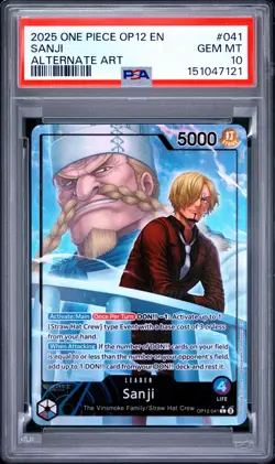 2025 ONE PIECE OP12-LEGACY OF THE MASTER ALTERNATE ART #041 SANJI PSA 10 - Image 1