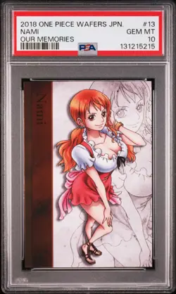 2018 ONE PIECE WAFERS JAPANESE OUR MEMORIES #13 NAMI PSA 10 - Image 1