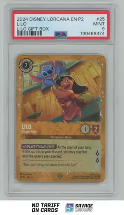 2024 Disney Lorcana P2 Gift Box Lilo PSA 9 #25/P2 - Image 1