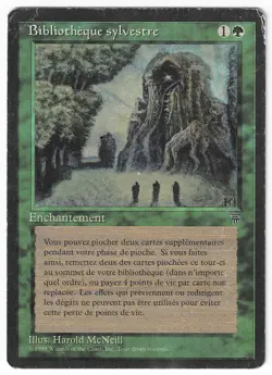 ►Magic-Style◄ MTG - Sylvan Library - French Renaissance FBB - Played/Poor - Image 1