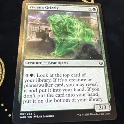MTG Magic the Gathering Vivien's Grizzly (182/330) War of the Spark LP - Image 1