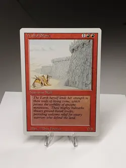 MTG - 3rd Edition - Revised - Wall of Stone - Uncommon - LP+ NM - Image 1
