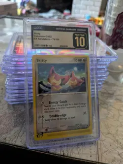 (POP 13) CGC 10 PRISTINE 2003 Pokemon Ex Sandstorm 79/100 Skitty Card - Image 1