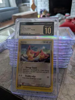 (POP 13) CGC 10 PRISTINE 2003 Pokemon Ex Sandstorm 79/100 Skitty Card - Image 2