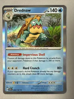 Pokemon TCG * SV Stellar Crown * 44/142 Drednaw Holo Rare * FRESH PK - Image 1
