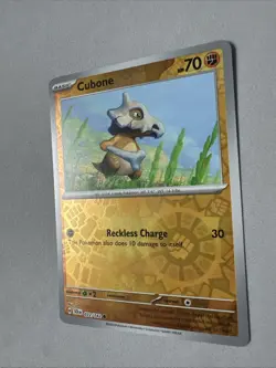 Pokemon TCG * SV Stellar Crown * 72/142 Cubone * REVERSE HOLO Common * FRESH PK - Image 2