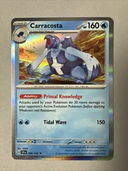 Pokemon TCG * SV Stellar Crown * 38/142 Carracosta Holo Rare * FRESH PK - Image 1