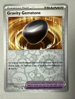 Pokemon TCG * SV Stellar Crown * 137/142 Gravity Gemstone * REVERSE HOLO U * NM - Image 1