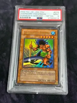 YUGIOH PSA 9 2002 The Legendary Fisherman PSV-076 Ultra Rare 1st Edition *9919 - Image 1