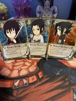 Naruto CCG Sasuke Uchiha Foil Card Lot - Image 1