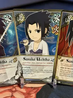 Naruto CCG Sasuke Uchiha Foil Card Lot - Image 3