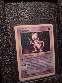 Pokemon Mewtwo TCG Rare Holo Card Shadowless, 10/102, Base Set 1999 - Image 2