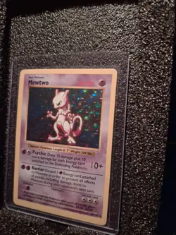 Pokemon Mewtwo TCG Rare Holo Card Shadowless, 10/102, Base Set 1999 - Image 3