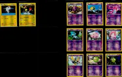 Lot of (60) Pokemon TCG Square Cut Error Cards From B&W Plasma Blast w/Binder - Image 3