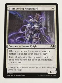MTG Wilds of Eldraine Slumbering Keepguard 0029 NM - Image 1