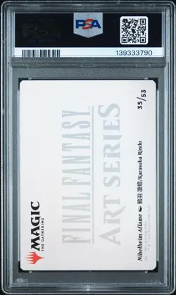 2025 MTG FINAL FANTASY ART SERIES GOLD STAMPED NIBELHEIM AFLAME PSA AUTHENTIC - Image 2
