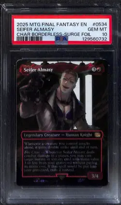 MTG Seifer Almasy Borderless Surge Foil PSA 10 - Image 1