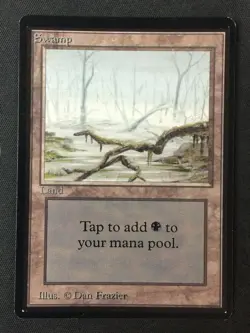 MTG Beta Edition Swamp (A) LP - Image 1