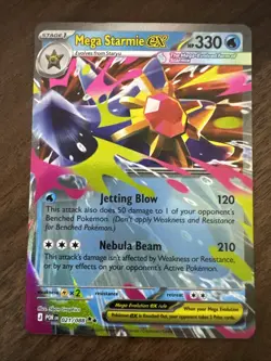 Pokemon Mega Starmie ex 021/088 Me03: Perfect Order Double Rare Holo - Image 1