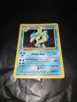 Gyarados 6/102 Holo Rare Base Set Pokemon Card WOTC - Image 1