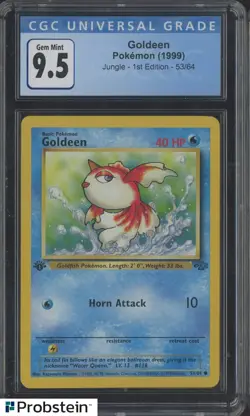 1999 Pokemon Jungle 1st Edition #53 Goldeen CGC 9.5 GEM MINT - Image 1