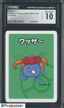 2019 Pokemon Japanese Playing Cards Old Maid Gloom CGC 10 Gem Mint - Image 1