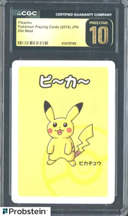 2019 Pokemon Japanese Playing Cards Old Maid Pikachu CGC 10 PRISTINE - Image 1