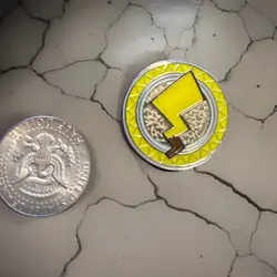 Pokemon Pikachu Metal Coin F17 XY Premium Trainer Collection 2017 Rare - Image 2