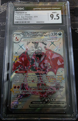 Pokemon Charizard ex 074 Scarlet & Violet Promo Holo CGC 9.5 2024 - Image 1