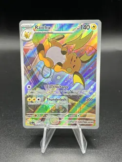 Pokemon Sv02: Paldea Evolved Raichu Holo Illustration Card 211/193 NM XO1 - Image 1