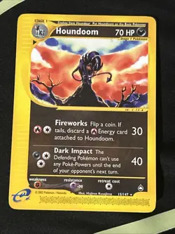 Houndoom 015/147 Aquapolis Rare Pokemon Card WOTC 2002 Near Mint ! - Image 1