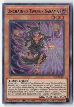 Yugioh - Unchained Twins - Sarama IGAS-ENSE4 Limited - Super Rare - Image 1