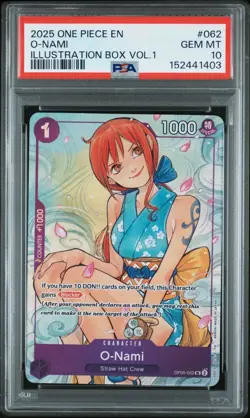 O-Nami (Illustration Box Vol.1) Promo OP05-062 GEM MINT PSA 10 - Image 1