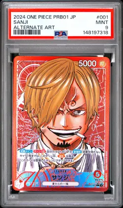 2024 ONE PIECE JAPANESE PRB01-PREMIUM BOOSTER THE BEST ALT ART SANJI PSA 9 - Image 1