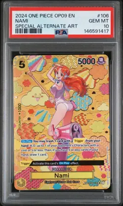 2024 ONE PIECE OP09-EMPERORS IN THE NEW WORLD SPECIAL ALTERNATE ART NAMI PSA 10 - Image 1