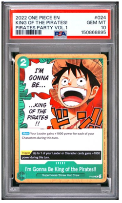 2022 One Piece Pirates Party Vol 1. King of the Pirates #24 PSA 10 GEM MINT - Image 1