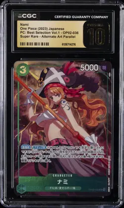 2023 ONE PIECE JAPANESE PC: BEST SELECTION VOL. 1 #OP02-036 NAMI CGC 10 PRISTINE - Image 1