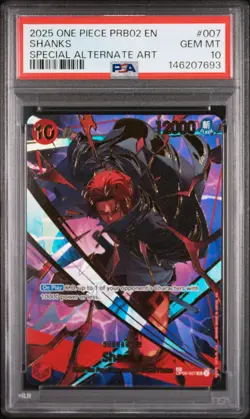 2025 ONE PIECE PRB02-PREMIUM BOOSTER ONE PIECE CARD THE BEST VOL.2 SHANKS PSA 10 - Image 1